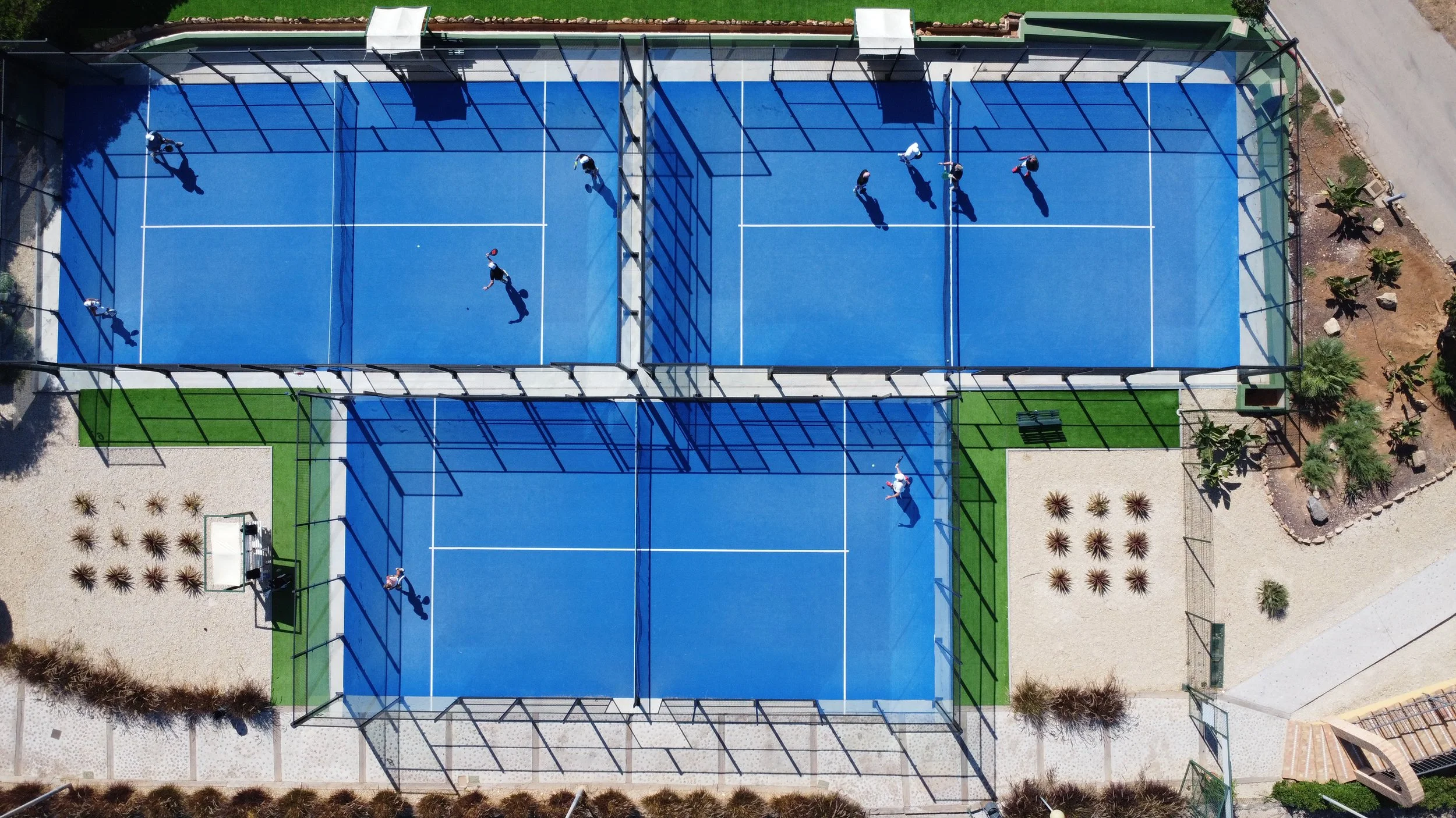 Padelbanen bij de Racquets Club, Grand Hyatt La Manga Club